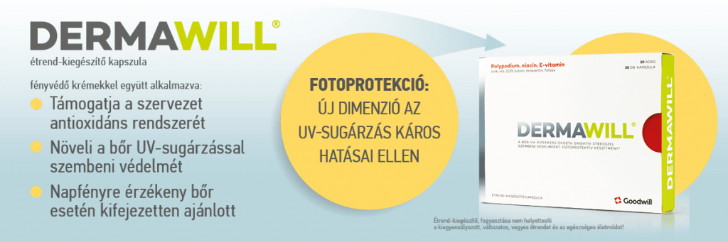 Dermavill - Óvja bőrét fényvédő hatású étrend-kiegészítő kapszulával!