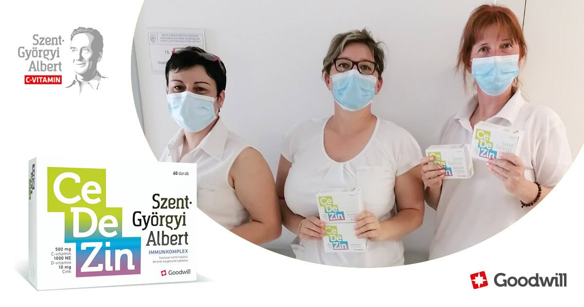 A Goodwill Pharma Cedezin vitamint adományozott a kórház dolgozóinak