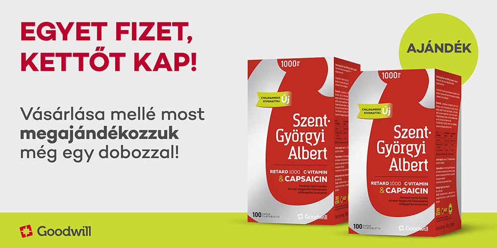 Szent-Györgyi Albert Retard 1000 mg C-vitamin & capsaicin 100x akció banner