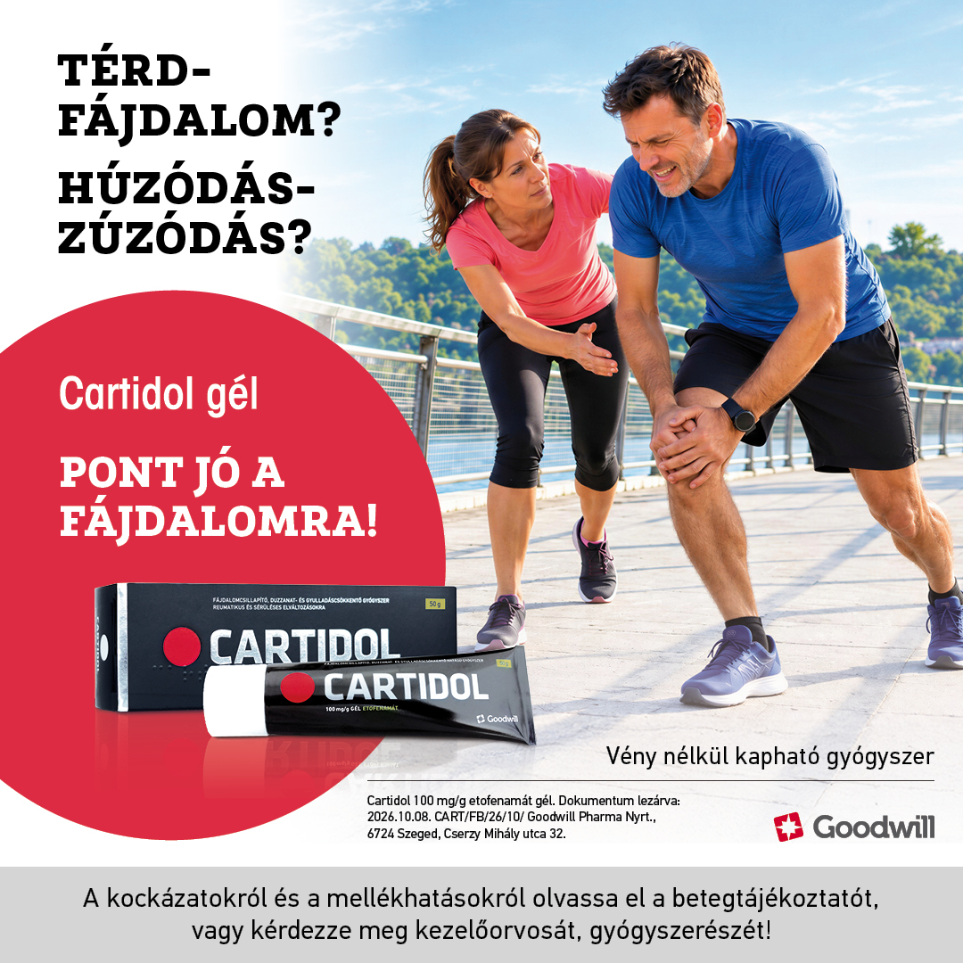Cartidol fájdalomcsillapító és gyulladáscsökkentő gél porckopás, ízületi fájdalom esetén is