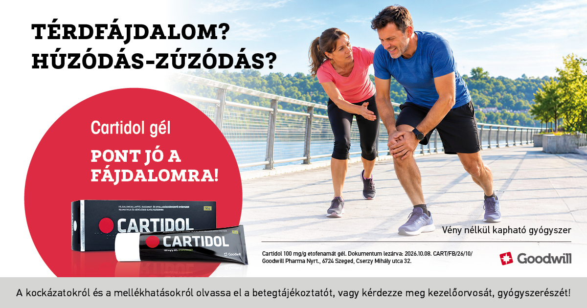Cartidol fájdalomcsillapító és gyulladáscsökkentő gél porckopás, ízületi fájdalom esetén is