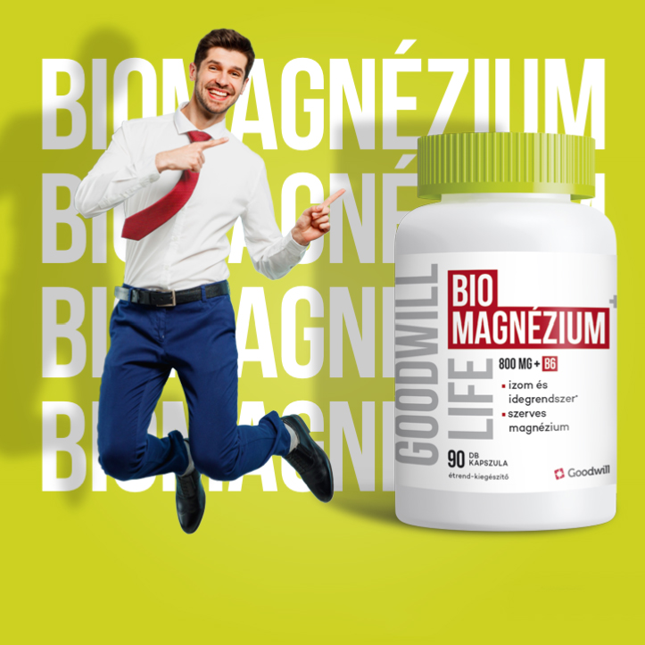Goodwill Life Biomagnézium+B6 90x - szerves magnézium+b6