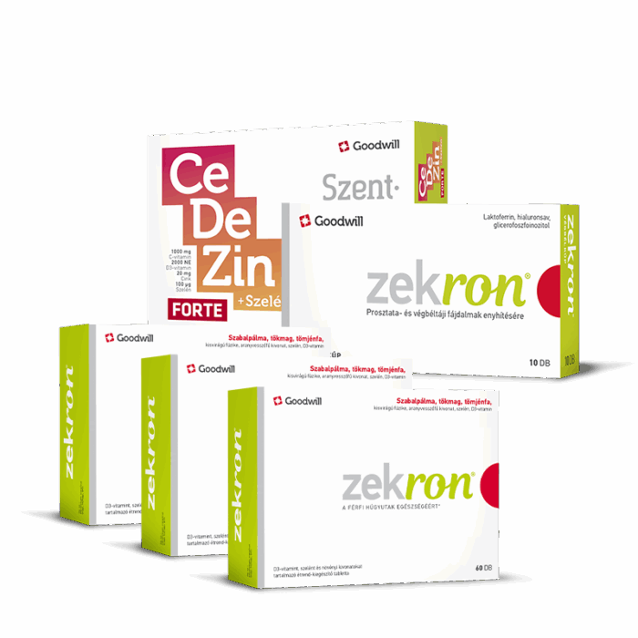 Prosztata őrcsomag, Zekron végbélkúp, Zekron, Cedezin Forte