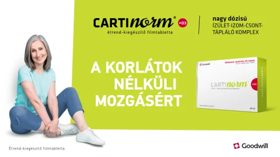 Cartinorm - A korlátok nélküli mozgásért. Nagy dózisú izom, ízület, csont tápláló komplex