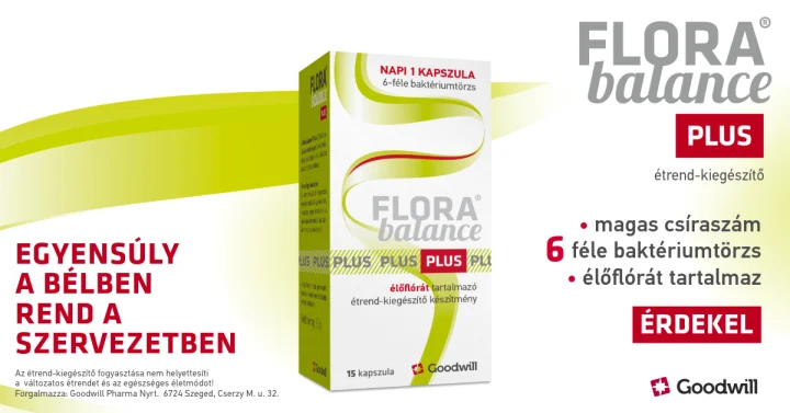 Florabalance - Élőflórát tartalmazó étrend-kiegészítő - magas csíraszám - 6 féle baktériumtörzs