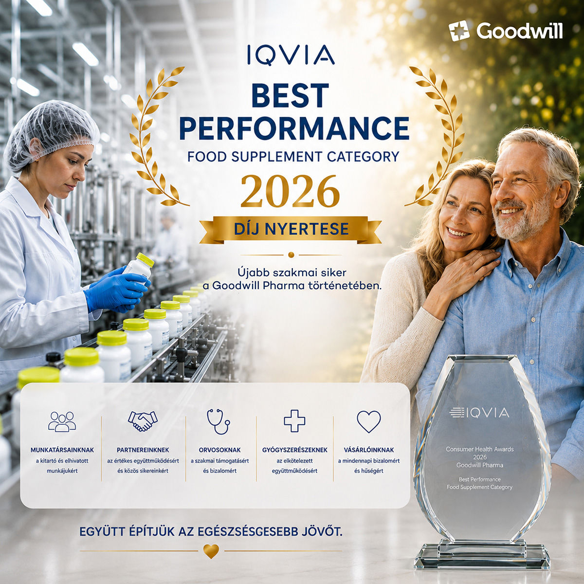 IQVIA Best Performance Food Supplement Category 2026 díj
