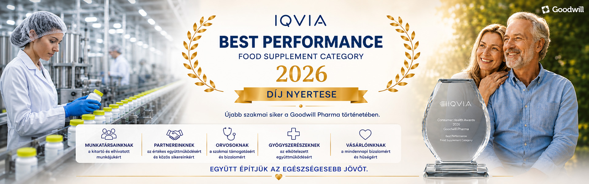IQVIA Best Performance Food Supplement Category 2026 díj